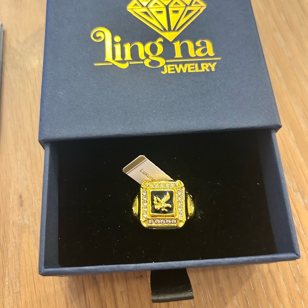 Gold and Black Women's Ring